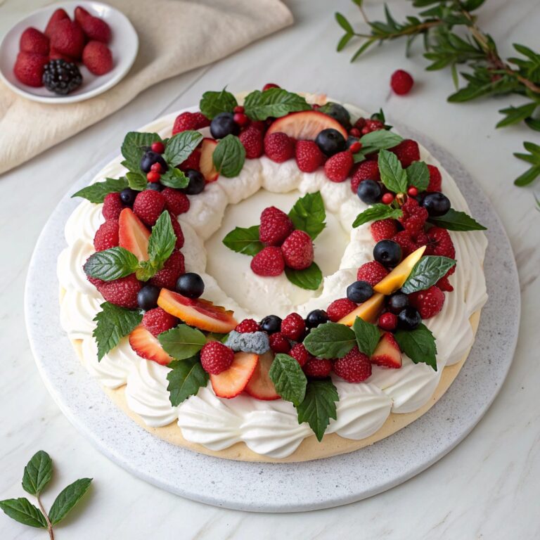 Christmas Wreath Pavlova