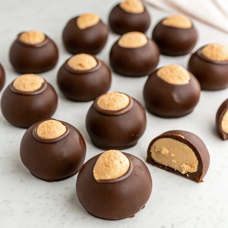 Homemade Buckeyes (Ohio Chocolate Peanut Butter Balls) Recipe
