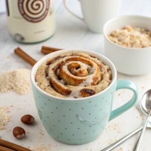 Microwave Cinnamon Roll Oatmeal in a Mug Recipe