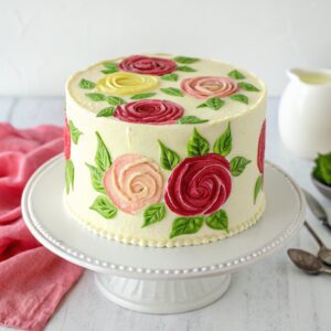 Celery Stamp Rose Painted Cake Recipe