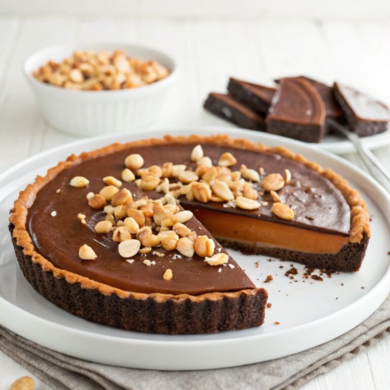 Salted Caramel and Peanut Chocolate Tart from the Bigger Bolder Baking Cookbook Recipe