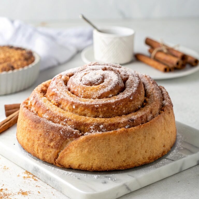 Make A No-Yeast GIANT Cinnamon Roll Recipe
