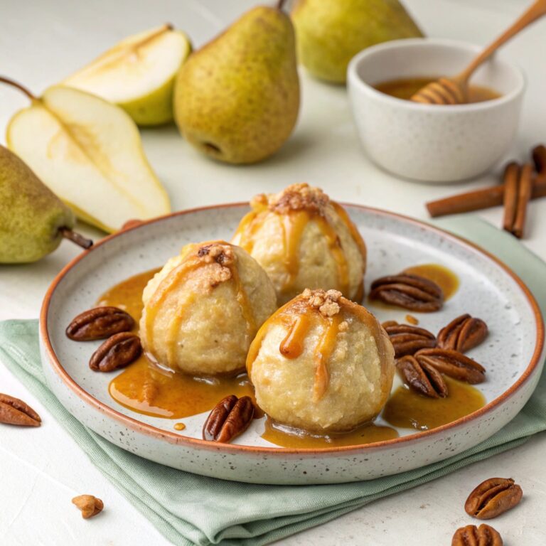 Butterscotch Pear and Pecan Dumplings Recipe