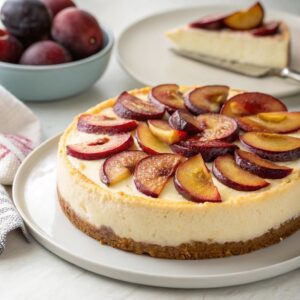 Italian Ricotta Cake With Plums Recipe