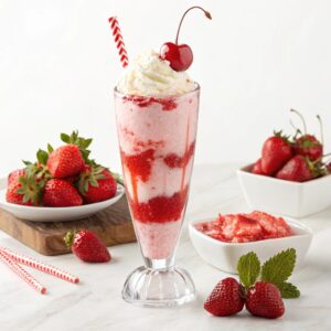 Strawberry Soda Ice Cream Float Recipe