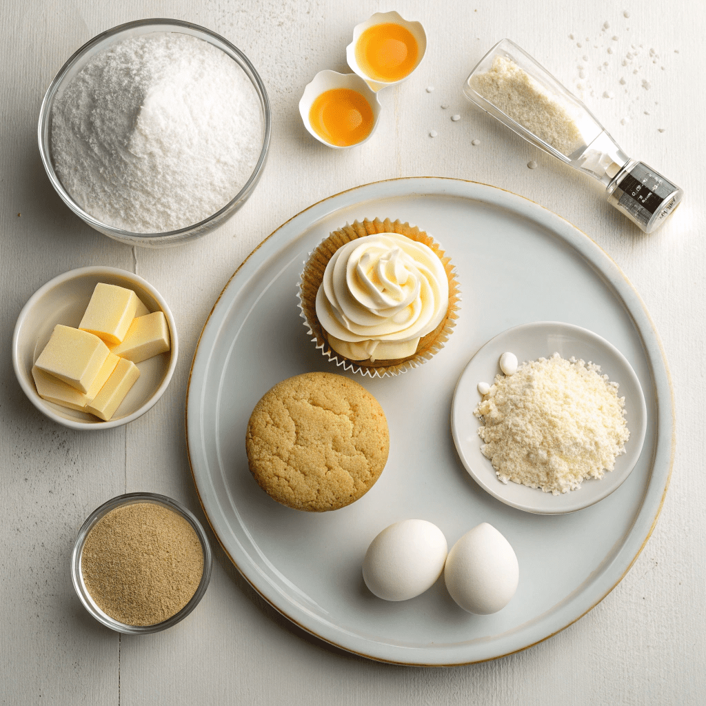 Ingredients for Bubble Baby Cupcakes