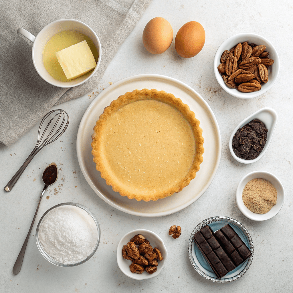 Ingredients for Pecan Fudge Pie