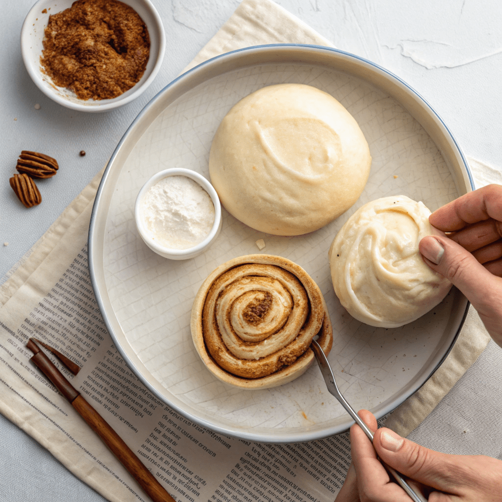 Ingredients for a No-Yeast Giant Cinnamon Roll