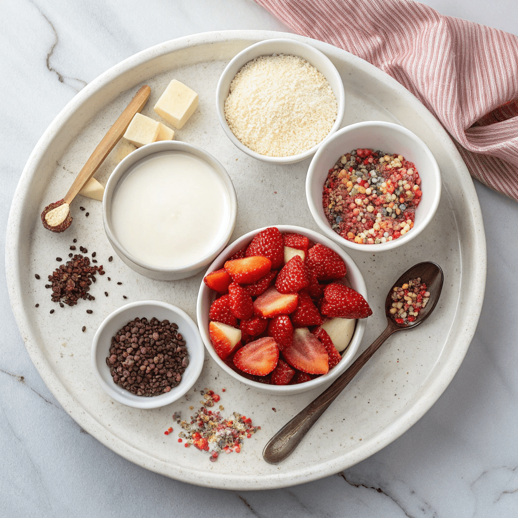 Ingredients for Strawberry Milk Popsicles