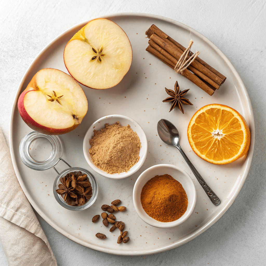 Ingredients for Warm & Delicious Homemade Apple Cider