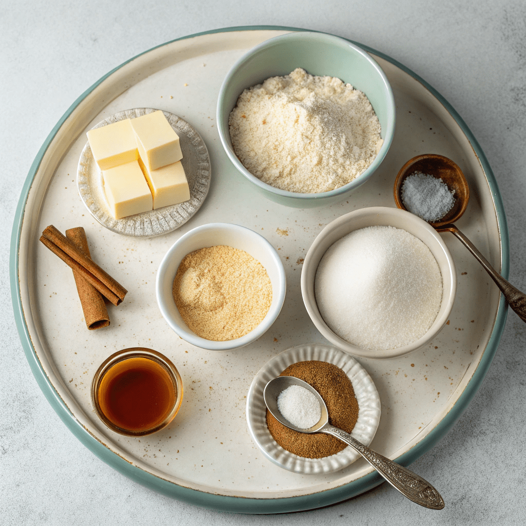 Ingredients for Spanish Almond Cookies (Polvorones)