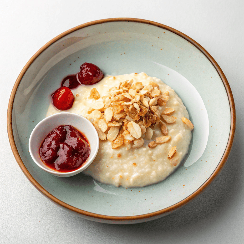 Ingredients for Danish Risalamande (Almond Rice Pudding)