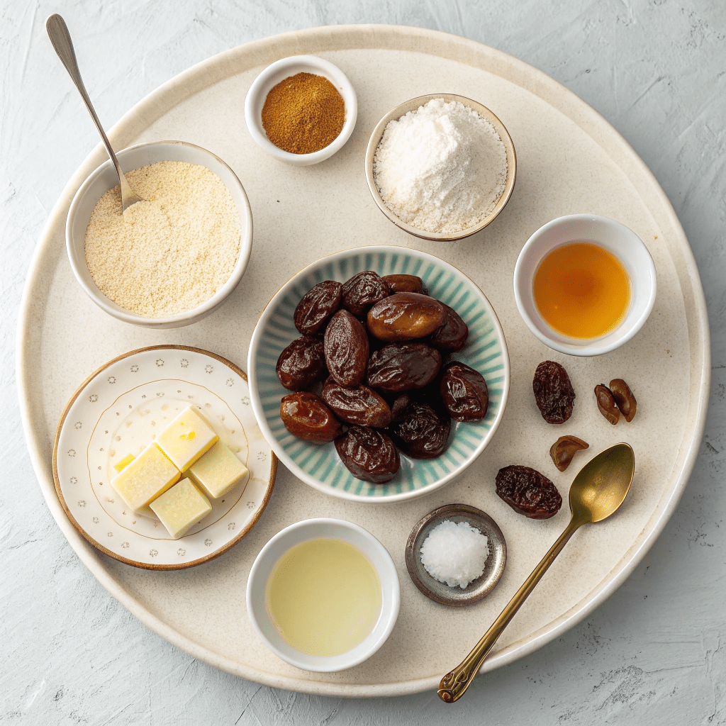 Ingredients for Steamed Sticky Toffee Pudding