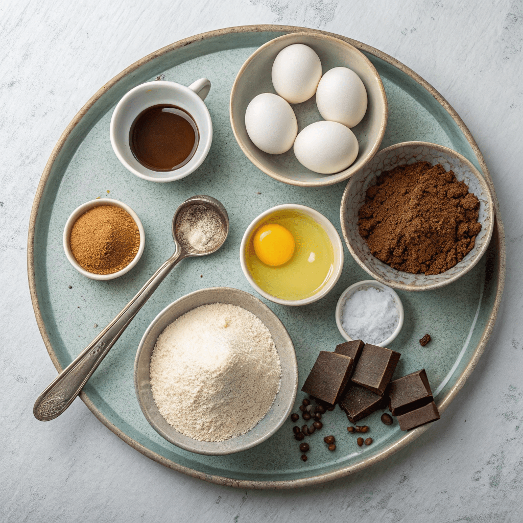 Ingredients for Crinkle Top Brownies