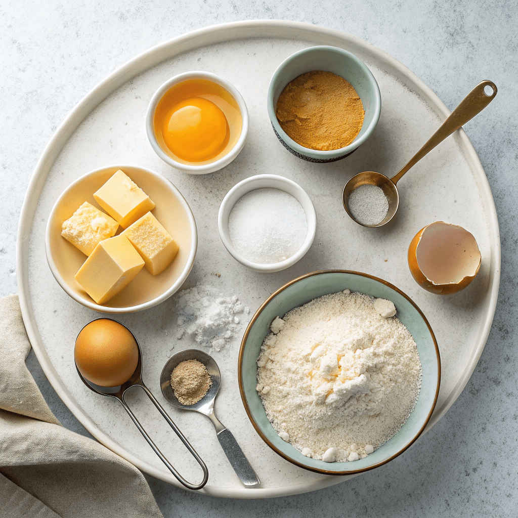 Ingredients for Baby Chick Vanilla Cupcakes