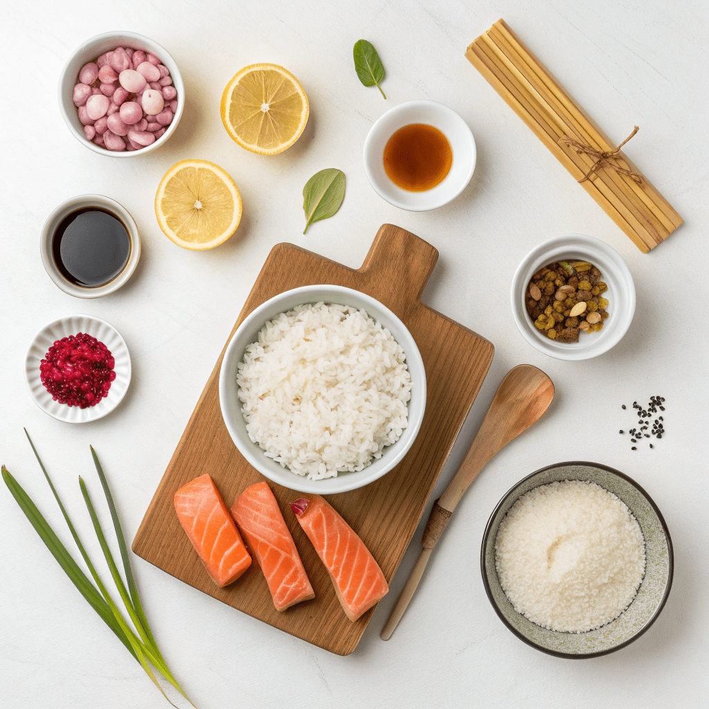 Ingredients for Simple Chocolate Rice Pudding (Champorado)