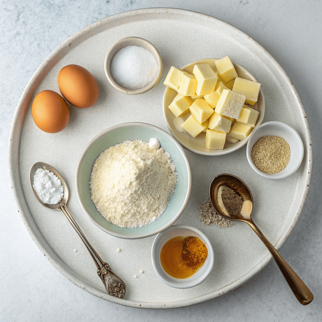 Ingredients for Pâte Brisée (French Pie Crust)
