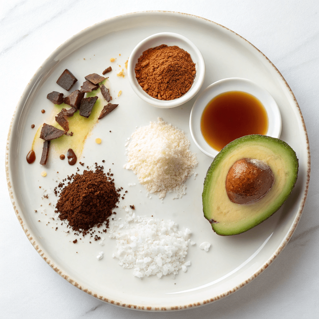 Ingredients for Avocado Chocolate Pudding