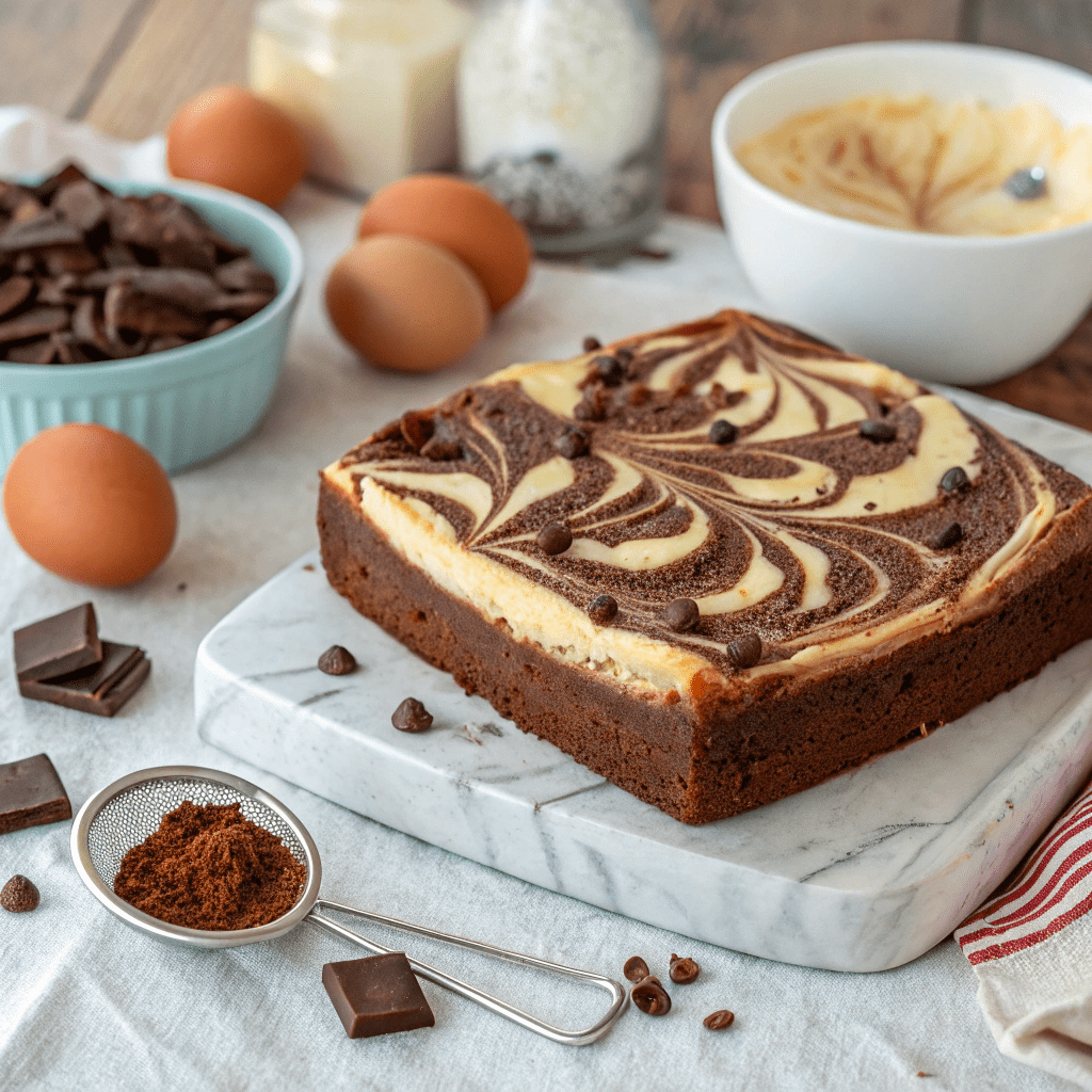 Ingredients for Ultimate Cream Cheese Brownies