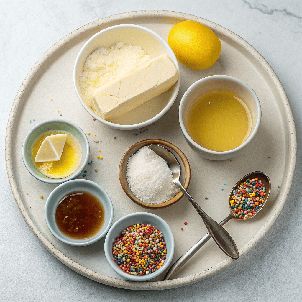 Ingredients for Old-Fashioned Birthday Cake Fudge