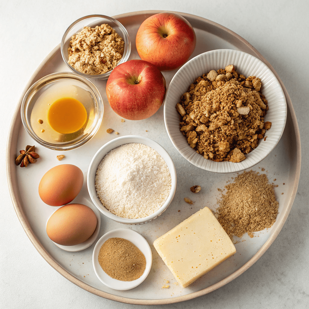 Ingredients for Apple Snack Cake