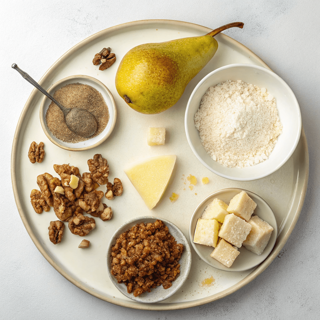 Ingredients for Homemade Pear Crumble