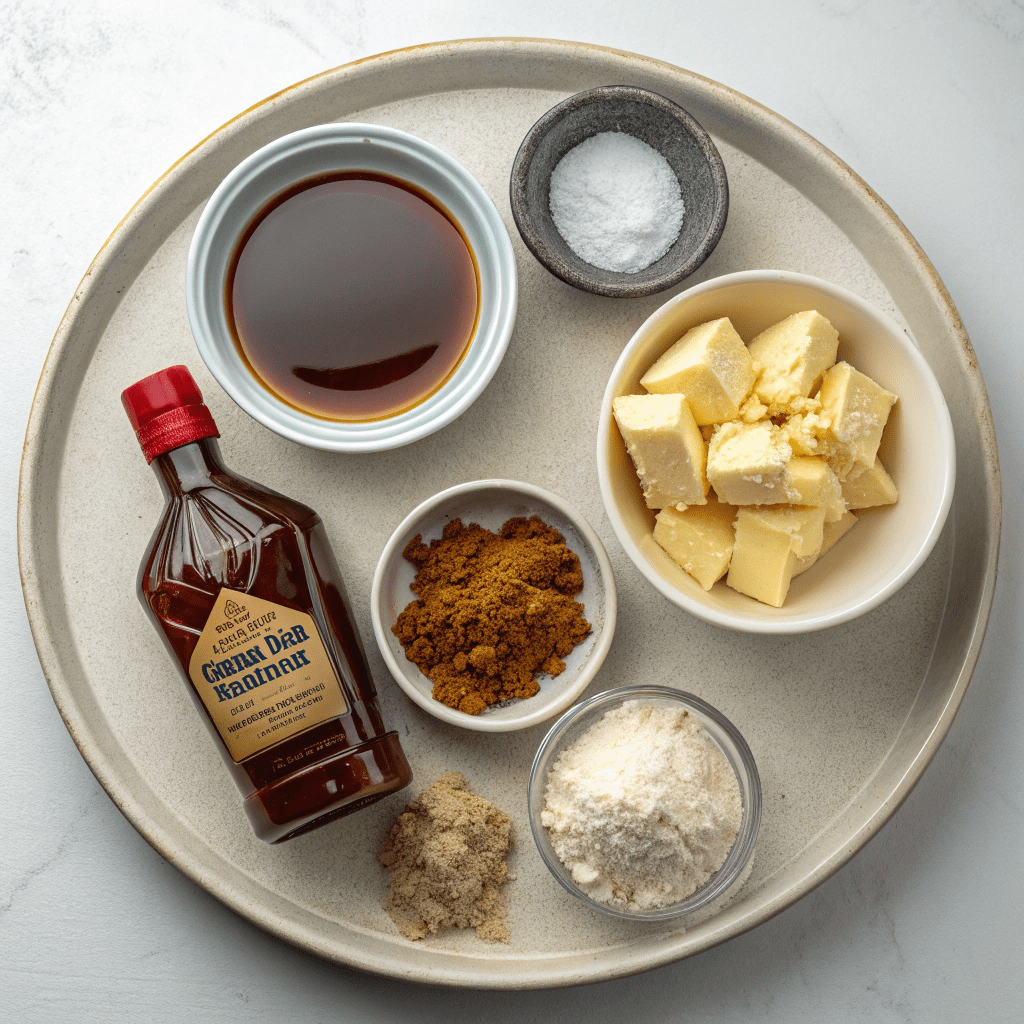 Ingredients for Crunchy Maple Cookies