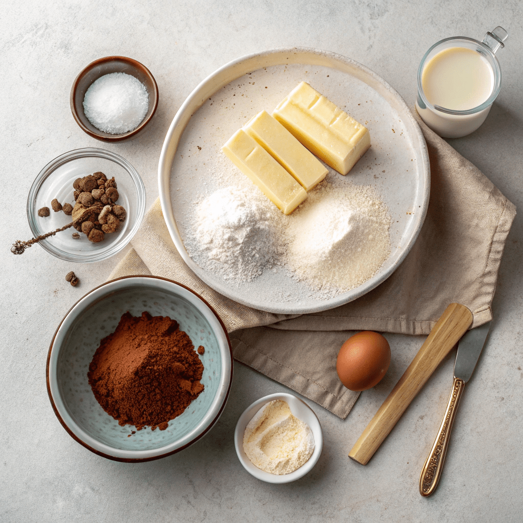 Ingredients for the Best-Ever Chocolate Fudge Frosting