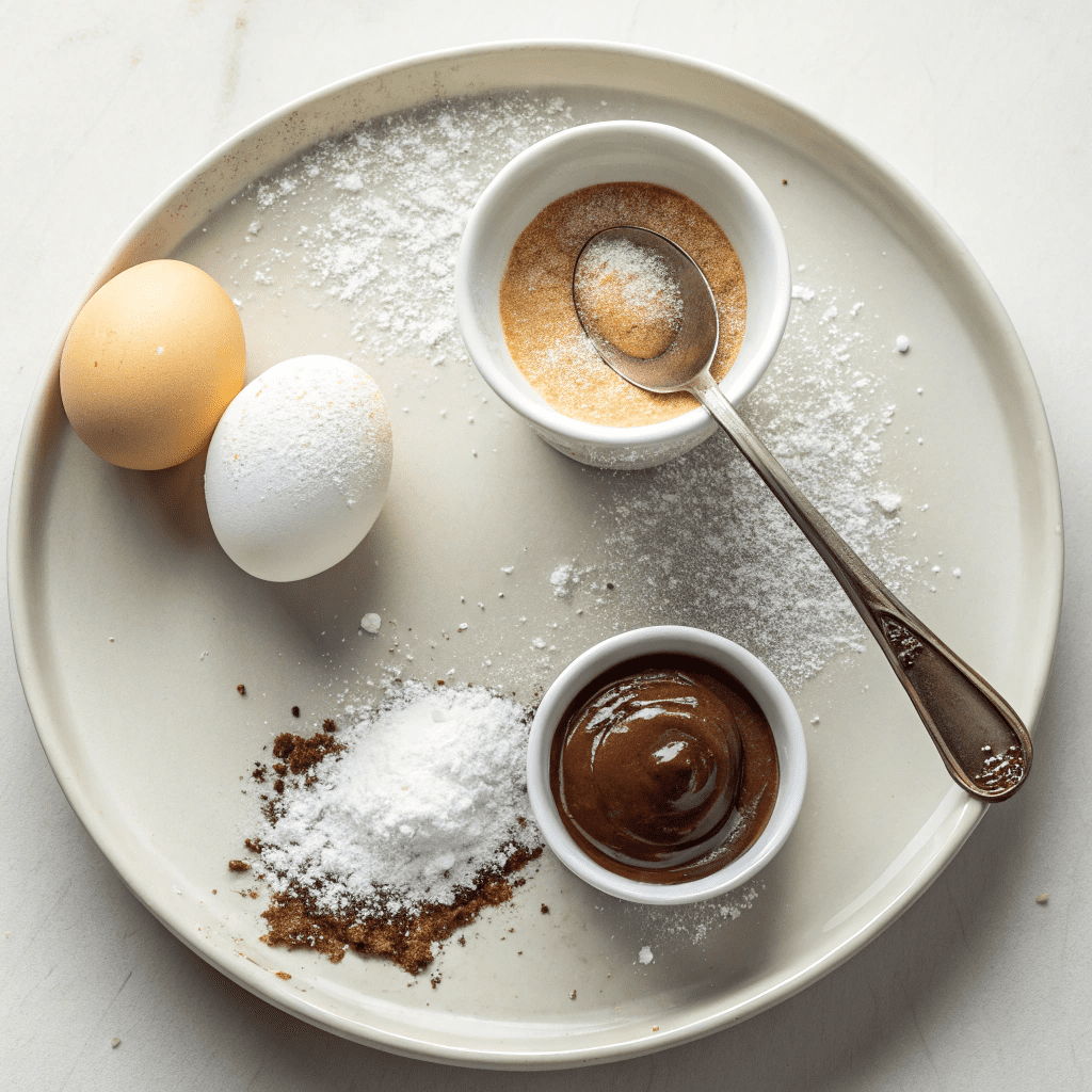 Simple Ingredients for Nutella Brownies