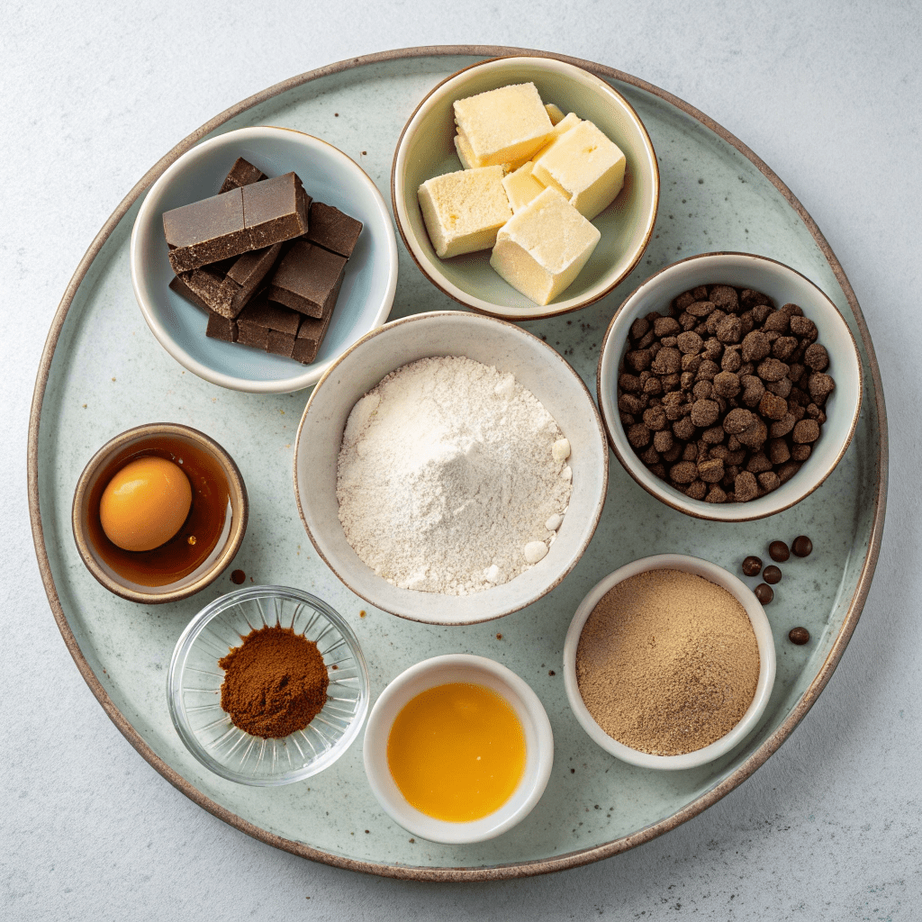 Ingredients for Chocolate Self-Saucing Pudding