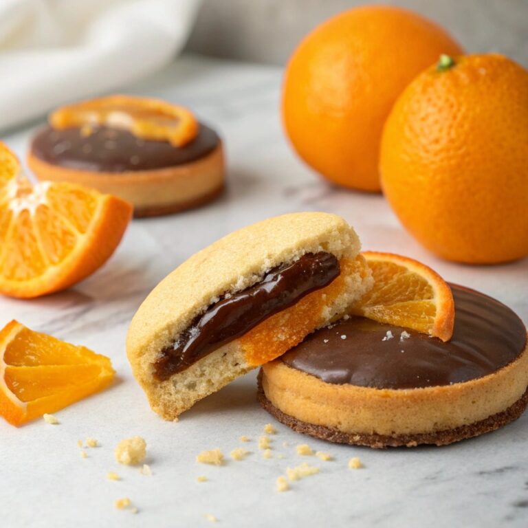 Orange Shortbread with Chocolate Orange Truffle Filling