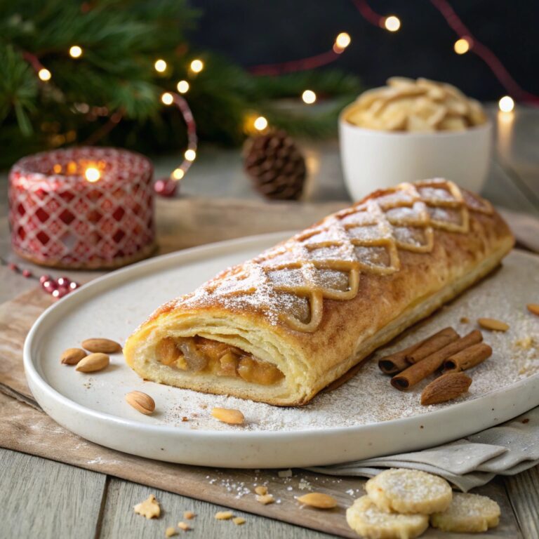 Dutch Banketstaaf (Almond Paste-Filled Christmas Pastry)