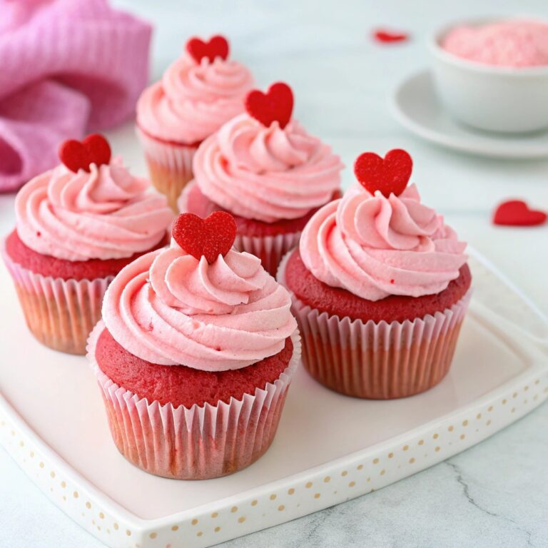 Pink Velvet Cupcakes for Valentine’s Day Recipe