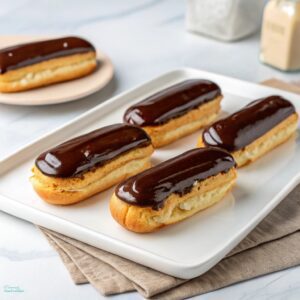 Homemade Eclairs (With Pastry Cream & Ganache) Recipe