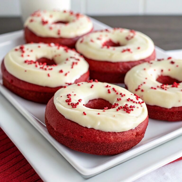 Red Velvet Donuts with Cream Cheese Frosting Recipe