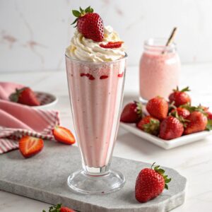 Strawberries and Cream Milkshake Recipe