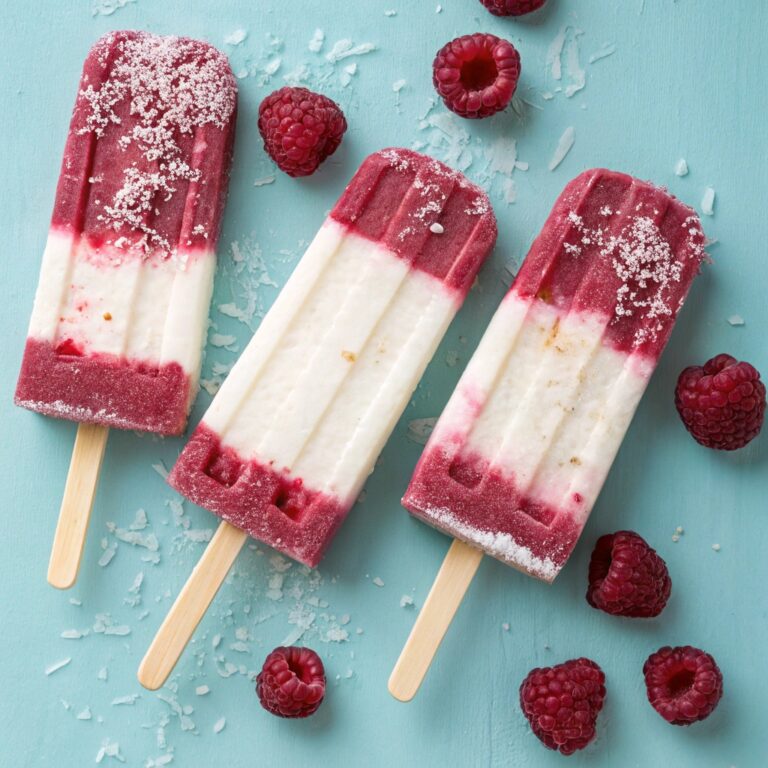 Raspberry & Coconut Popsicles Recipe