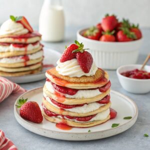 Strawberry Cheesecake Pancakes Recipe