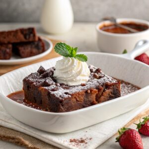 Brownie Bread Pudding Recipe
