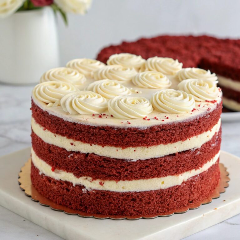 3 Layer Microwave Red Velvet Cake Recipe