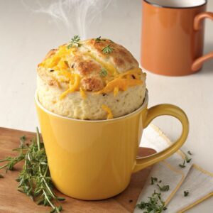 Microwave Cheddar & Herb Biscuit in a Mug Recipe