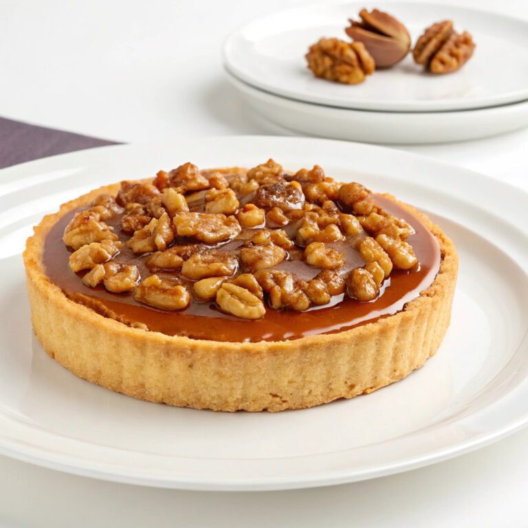 French Walnut-Caramel Tart Recipe