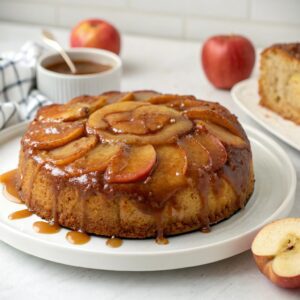 Decadent Caramel Apple Upside Down Cake Recipe