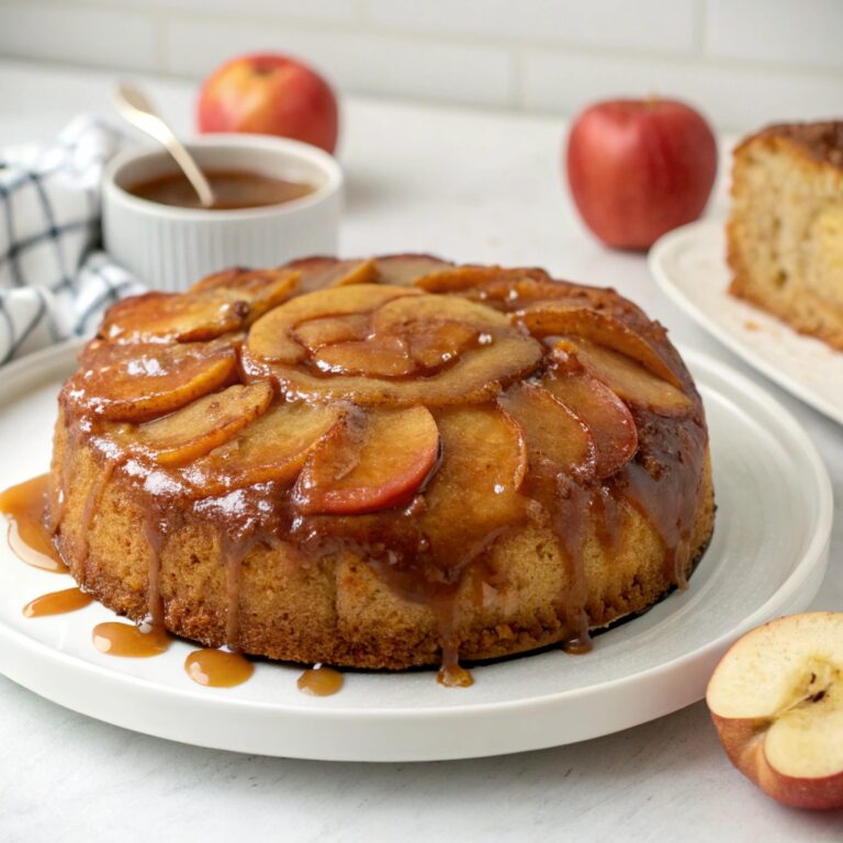 Decadent Caramel Apple Upside Down Cake Recipe