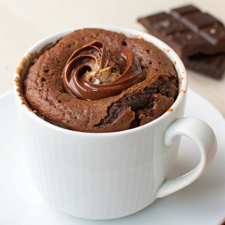 3 Ingredient Nutella Brownie in a Mug Recipe
