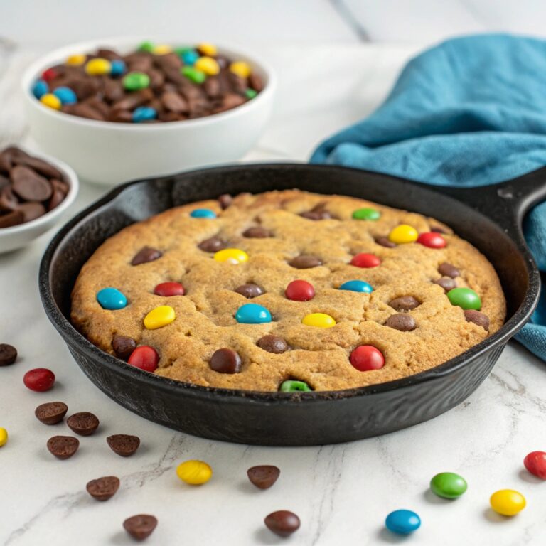 Giant One-Pan Skillet Cookie (With Loads of M&Ms!) Recipe