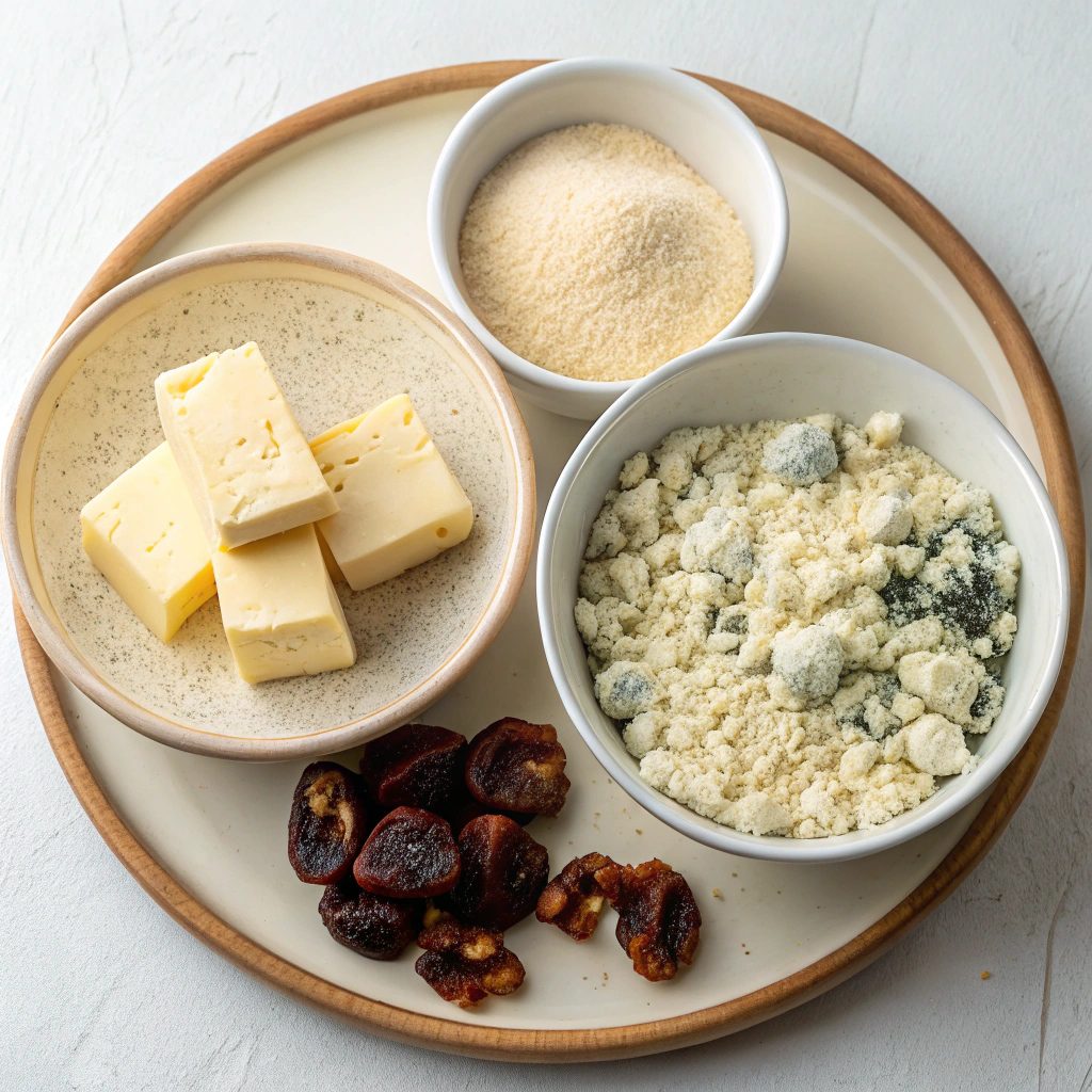 Blue Cheese Fig Savory Shortbread Cookies Ingredients
