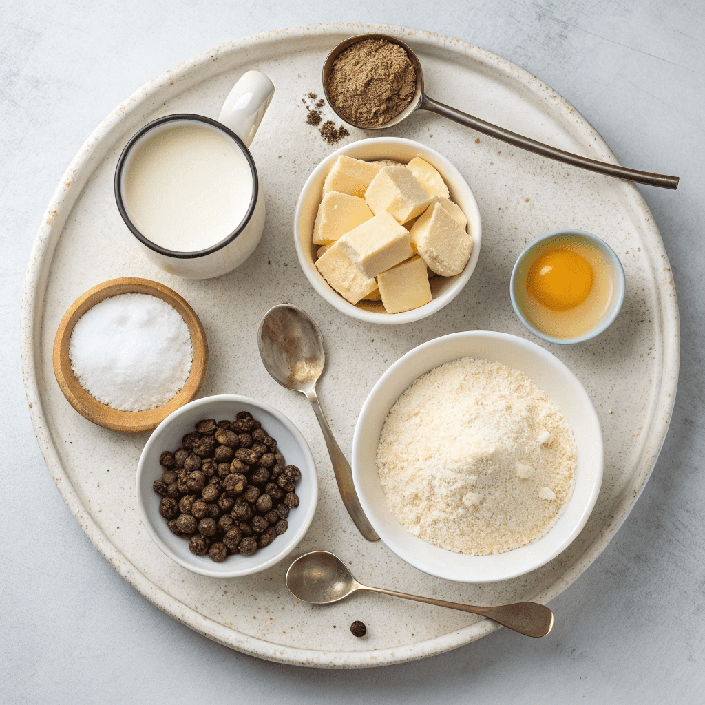 Ingredients for Homemade Chocolate Croissants