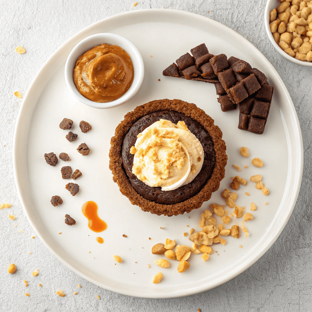 Ingredients for Peanut Butter & Chocolate Cheesecake with Oreo Crust