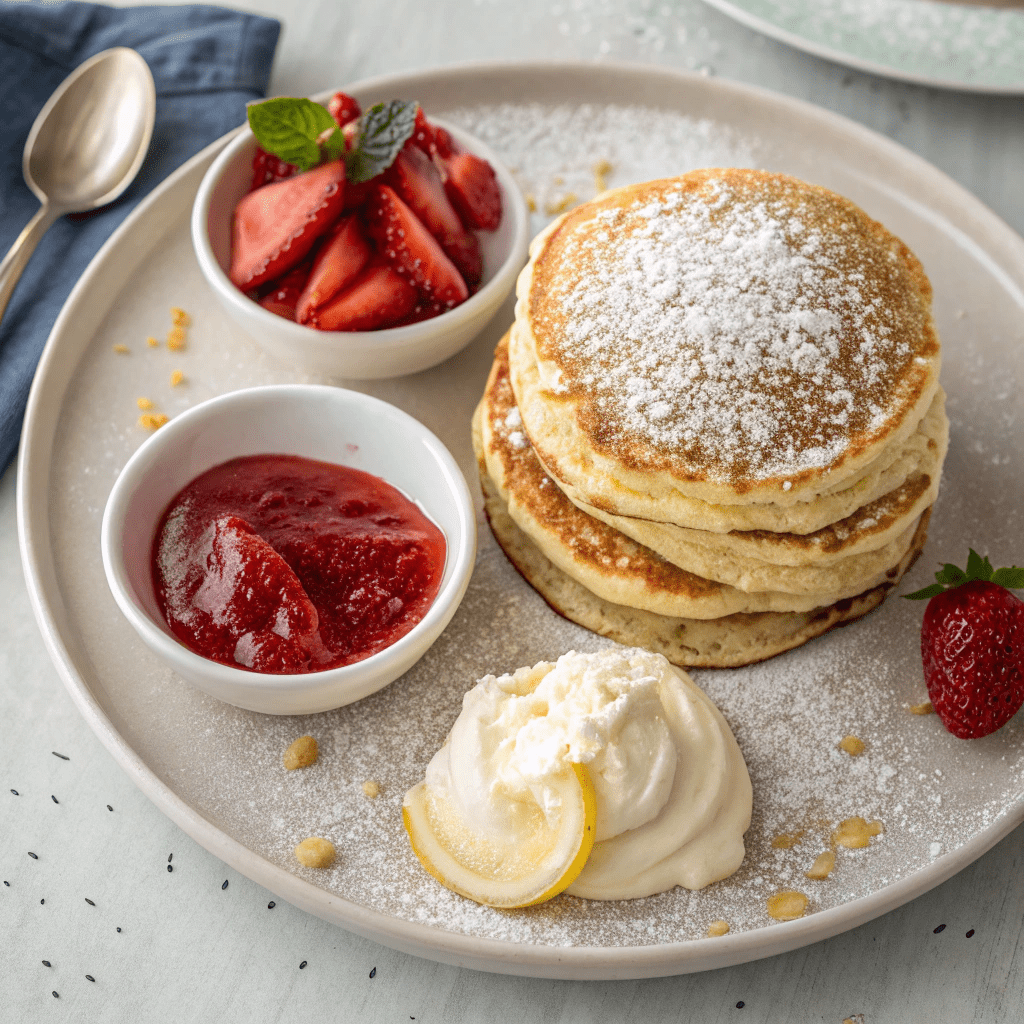 Ingredients for Strawberry Cheesecake Pancakes